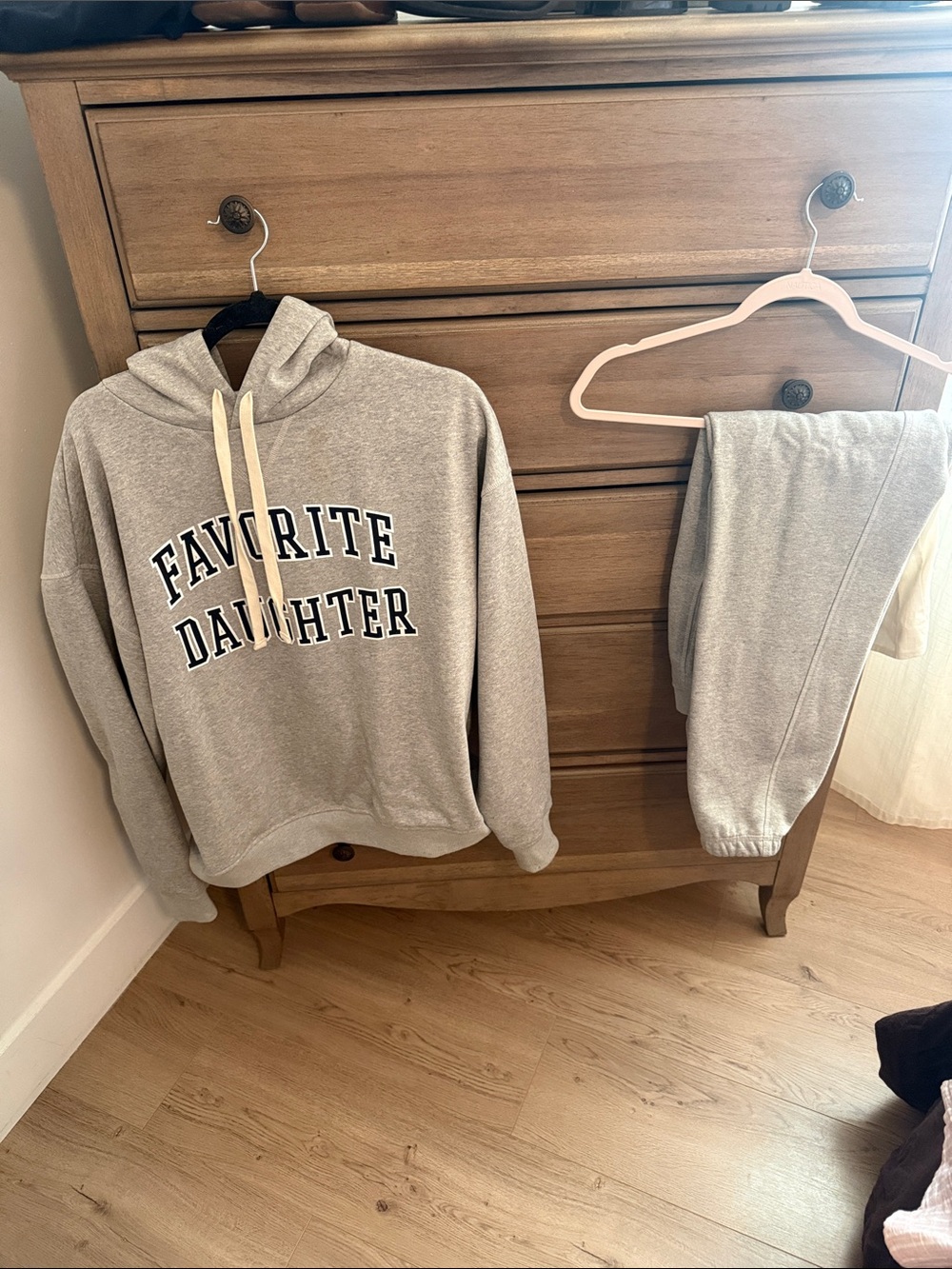 Favorite Daughter Grey Hoodie & Sweatpants Set